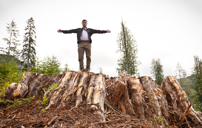 Liberal MP Keith Martin stands on top of a massive