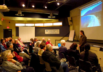 AFA campaigner and photographer TJ Watt presents at a previous AFA slideshow.